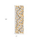15' Yellow And Ivory Geometric Runner Rug