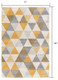 8' Yellow And Ivory Geometric Runner Rug