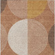 9' X 12' Copper And Ivory Geometric Washable Indoor Outdoor Area Rug