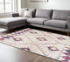 9' X 12' Cream Damask Area Rug