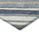 8' X 10' Denim Blue Ivory And Beige Striped Washable Indoor Outdoor Area Rug