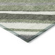 5' X 8' Fern Green Ivory And Gray Striped Washable Indoor Outdoor Area Rug