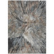 9' X 12' Brown Ivory And Charcoal Abstract Washable Indoor Outdoor Area Rug