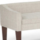 50" Beige and Brown Fabric and Wood Upholstered Bench