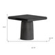 Set of Two Graphite Distressed Aluminum Square Pedestal End Tables