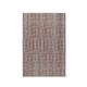 9' X 12' Burgundy And Gray Striped Washable Indoor Outdoor Area Rug