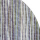 8' Plum And Ivory Round Striped Washable Indoor Outdoor Area Rug