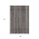 9' X 12' Brown And Copper Striped Washable Indoor Outdoor Area Rug
