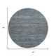 8' Blue And Ivory Round Abstract Washable Indoor Outdoor Area Rug