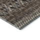 8' Brown And Ivory Round Ikat Washable Indoor Outdoor Area Rug