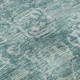 3' X 5' Blue And Ivory Damask Washable Indoor Outdoor Area Rug