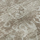 10' X 14' Taupe And Beige Damask Washable Indoor Outdoor Area Rug