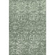 3' X 5' Green And Ivory Damask Washable Indoor Outdoor Area Rug