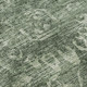 10' X 14' Green And Ivory Damask Washable Indoor Outdoor Area Rug
