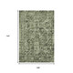 9' X 12' Olive Green And Ivory Tribal Washable Indoor Outdoor Area Rug