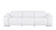 107" White Top Grain Leather Reclining USB Sofa
