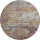 8' Silver Mauve And Gold Abstract Washable Round Rug With UV Protection