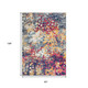 8' X 10' Blue and Ivory Abstract Area Rug