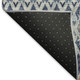 3' X 5' Aqua Gray And Orange Tribal Distressed Washable Area Rug With UV Protection