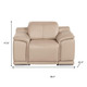 39" White Genuine Leather Wall Hugger Power Recliner With USB