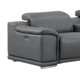 Ash Gray Leather Modular L Shaped Eight Piece Corner Sectional With Console