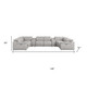 Ash Gray Leather Power Reclining U Shaped Eight Piece Corner Sectional With Console