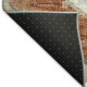 10' X 14' Terra Cotta Ivory And Blue Tribal Distressed Washable Area Rug With UV Protection