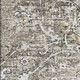 3' X 5' Stone And Coffee Floral Medallion Distressed Washable Area Rug With UV Protection
