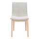 Set of Two White Upholstered Dining Side Chairs