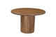 48" Brown Solid Wood Pedestal Base Round Top Dining Table