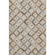 5' X 8' Gray Brown And Ivory Geometric Washable Area Rug With UV Protection