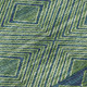 3' X 5' Green And Navy Blue Tribal Washable Area Rug With UV Protection