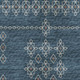 10' X 14' Blue Rust And Ivory Tribal Washable Area Rug With UV Protection