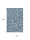 10' X 14' Blue And Ivory Botanical Leaves Washable Area Rug With UV Protection