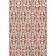 8' X 10' Burnt Sienna And Ivory Tribal Washable Area Rug With UV Protection