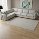 10' X 14' Taupe And Ivory Striped Washable Area Rug With UV Protection