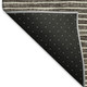 8' Chocolate And Ivory Striped Washable Round Rug With UV Protection