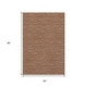 5' X 8' Rust And Ivory Striped Washable Area Rug With UV Protection