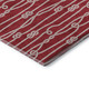 8' X 10' Red And Ivory Nautical Washable Area Rug With UV Protection