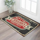 3' X 5' Midnight Red And Ivory Geometric Washable Area Rug With UV Protection