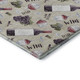 8' Ivory Purple And Green Geometric Washable Round Rug With UV Protection