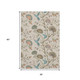 3' X 5' Beige Blue And Peach Geometric Washable Area Rug With UV Protection