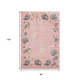 8' X 10' Peach Gray And Ivory Geometric Washable Area Rug With UV Protection
