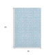 3' X 5' Blue And Ivory Geometric Washable Area Rug With UV Protection