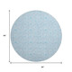 8' Blue And Ivory Geometric Washable Round Rug With UV Protection