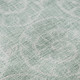 8' Green And Ivory Geometric Washable Round Rug With UV Protection
