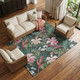 10' X 14' Midnight Green And Pink Geometric Washable Area Rug With UV Protection