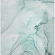 5' X 8' Teal And Ivory Abstract Washable Area Rug With UV Protection