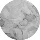 8' Gray And Ivory Abstract Washable Round Rug With UV Protection