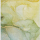 5' X 8' Green And Ivory Abstract Washable Area Rug With UV Protection